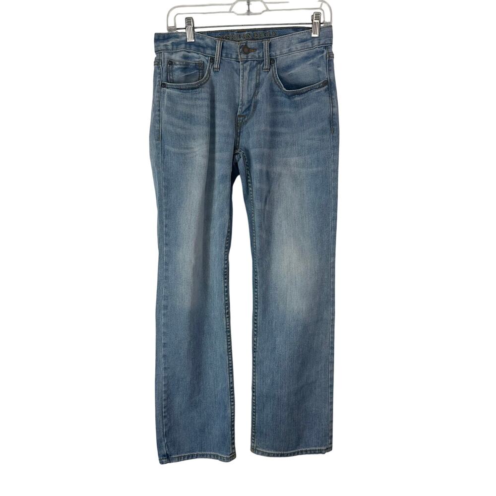 American Eagle Core Flex‎ Jeans Mens 28x30 Light Wash Stretch Comfort Denim Blue